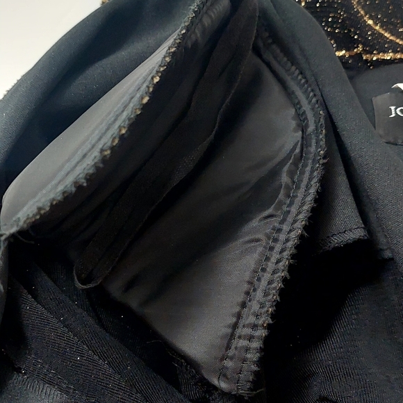 John Roberts Women's Size 12 Jumper Set Dressy Jacket Gold Black Belted Vintage - Picture 6 of 12